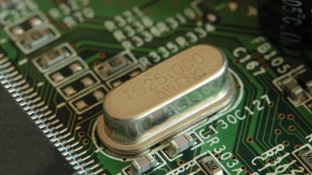 Close-up of components on a circuit board